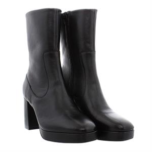 Carl Scarpa Fever Black Leather Block Heel Ankle Boots